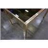 Image 3 : BRASS GLASSTOP DINING TABLE AND 4 CHAIRS - ITALIAN, DRAWLEAF