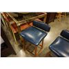 Image 4 : 2 HAND CRAFTED LEATHER AND TEAK CHAIRS