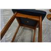 Image 8 : 2 HAND CRAFTED LEATHER AND TEAK CHAIRS