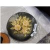 Image 2 : ENGLISH CERAMIC PLATE AND TWO CARVED WOODEN DISHES