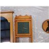 Image 2 : MIRROR W/ WOODEN FRAME AND HAND MADE WOODEN CLOCK