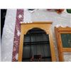 Image 3 : MIRROR W/ WOODEN FRAME AND HAND MADE WOODEN CLOCK