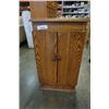 Image 1 : SMALL OAK LIGHTED CABINET
