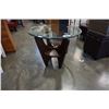 Image 1 : ROUND MODERN GLASSTOP ENDTABLE
