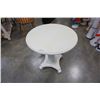 Image 1 : WHITE PEDESTAL SIDE TABLE