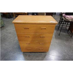 4 DRAWER WOOD DRESSER