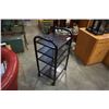 Image 2 : 4 TIER ROLLING BLACK METAL SHELF