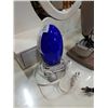 Image 1 : BLUE GLASS EGG LAMP