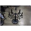 Image 2 : LOT OF BLACK CANDLE STANDS AND WIRE BASKETS