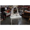 Image 1 : WHITE VANITY WITH MIRROR