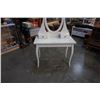 Image 2 : WHITE VANITY WITH MIRROR