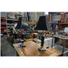 Image 1 : PAIR OF DECORATIVE BLACK TABLE LAMPS