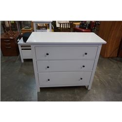 WHITE 3 DRAWER DRESSER