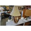 Image 1 : CERAMIC TABLE LAMP WITH ROPE ACCENTS