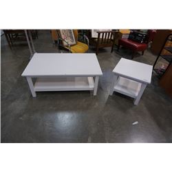 WHITE IKEA COFFEE AND ENDTABLE