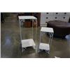 Image 1 : 2 WHITE DECORATIVE METAL NESTING STANDS