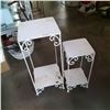 Image 2 : 2 WHITE DECORATIVE METAL NESTING STANDS