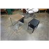 Image 1 : METAL MAGAZINE RACK ENDTABLE AND SMALL BLACK ENDTABLE