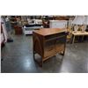 Image 3 : HADN CRAFTED SOLID TEAK GLASS DOOR CABINET WITH PULL OUT DRAWERS