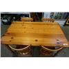 Image 3 : WOOD DINING TBALE WITH 4 CHAIRS