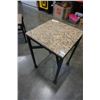 Image 9 : MARBLE TOP IRON BASE COFFEE AND END TABLE SET