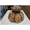 Image 1 : MCM FLOWER SLAG GLASS HANGING LAMP