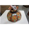 Image 3 : MCM FLOWER SLAG GLASS HANGING LAMP