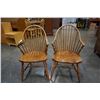 Image 2 : TWO OAK HOOPBACK ARM CHAIRS
