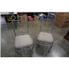 Image 10 : METAL GLASSTOP DINING TABLE WITH 4 CHIARS