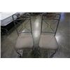 Image 8 : METAL GLASSTOP DINING TABLE WITH 4 CHIARS
