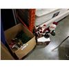 Image 1 : BOX OF SANTA FIGURES, SOME ANIMATED AND CHRISTMAS DECOR