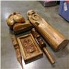 Image 1 : LOT OF WOOD FACE CARVINGS