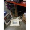 Image 1 : 3 PRINTS AND PAINTED GLASS PANEL