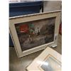 Image 3 : 3 PRINTS AND PAINTED GLASS PANEL