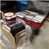 Image 1 : BOX OF CDS AND BAG OF RETRO CASSETTE TAPES
