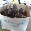 Image 1 : BOX OF DECORATIVE METAL CANDLE HOLDERS AND STANDS