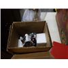 Image 5 : BOX OF XHRISTMAS HOUSES, ANGEL, GARLAND AND TROPHY