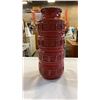 Image 4 : 12 INCH WEST GERMAN RED VASE