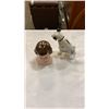 Image 1 : CAST IRON DOG COIN BANK AND METAL MINERVA GERMAN DOLL HEAD BUST