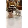 Image 2 : CAST IRON DOG COIN BANK AND METAL MINERVA GERMAN DOLL HEAD BUST