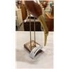 Image 7 : 2 BRASS AND WOOD BIRD FIGURES