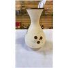 Image 4 : POTTERY VASE, SIGNED ART GLASS VASE AND PINK ART GLASS VASE