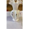 Image 6 : POTTERY VASE, SIGNED ART GLASS VASE AND PINK ART GLASS VASE