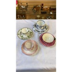 4 CHINA TEACUPS AND SAUCERS, J&G MEAKIN, ROYAL DOULTON, ROYAL ALBERT AND TWO'S COMPANY