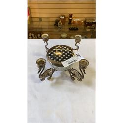 Silver plated candleabra with bowl