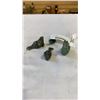 Image 1 : SOAP STONE AND JADE MINATURES AND STONE LAMA