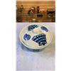 Image 2 : HAND PAINTED LIDDED JAR AND SILVER ETCHED BOWL