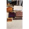 Image 1 : 5 carved decorative wood boxes one for chopsticks