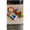 Image 1 : FISHER PRICE KIDS PHONE, XYLOPHONE AND DOG XYLOPHONE
