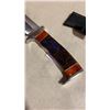 Image 3 : COLUMBIA  STONE LOOK HANDLE KNIFE WITH SHEATH